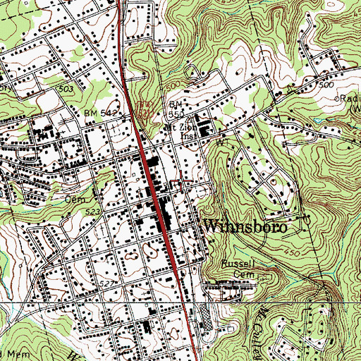 Topographic Map of Bethel Associate Reformed Presbyterian Church, SC