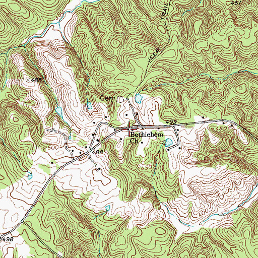 Topographic Map of Bethlehem School (historical), SC