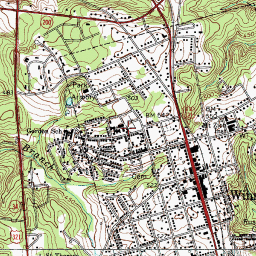 Topographic Map of Bethesda African Methodist Episcopal Zion Church, SC
