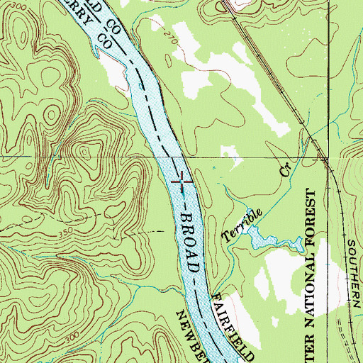 Topographic Map of Buck Shoals, SC