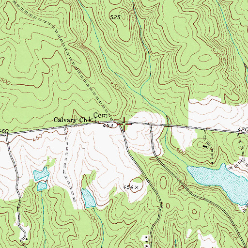 Topographic Map of Calvary School (historical), SC