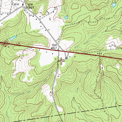 Topographic Map of Centerville School (historical), SC