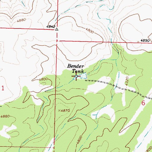 Topographic Map of Bender Tank, AZ