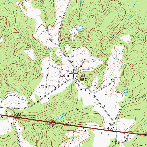 Topographic Map of Church of God, SC