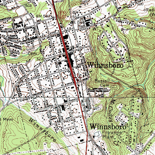 Topographic Map of The Church of Jesus Christ of Latter Day Saints, SC