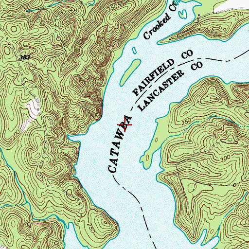 Topographic Map of Dukes Ford (historical), SC
