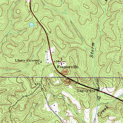 Topographic Map of Featerville Male and Female Academy (historical), SC