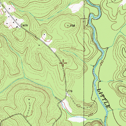 Topographic Map of Gibson Meeting House (historical), SC