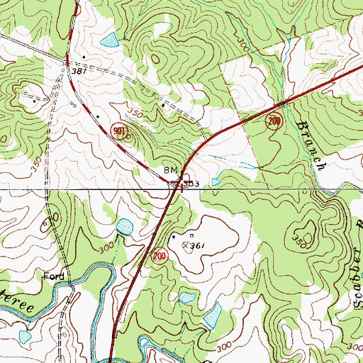 Topographic Map of Gladden Grove (historical), SC