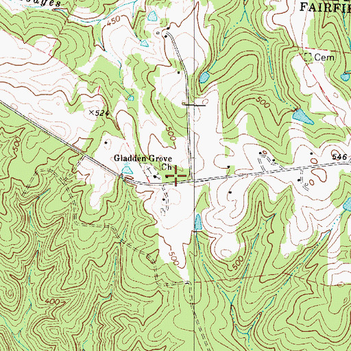 Topographic Map of Gladden Grove School (historical), SC