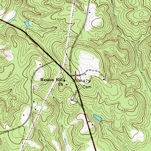 Topographic Map of Hessian Hill School (historical), SC