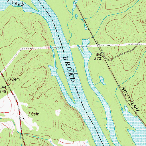 Topographic Map of Hugheys Ferry (historical), SC