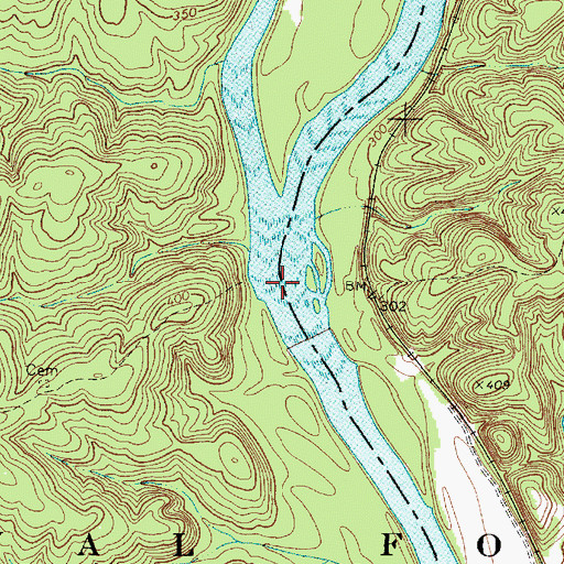 Topographic Map of Lyles Ford, SC