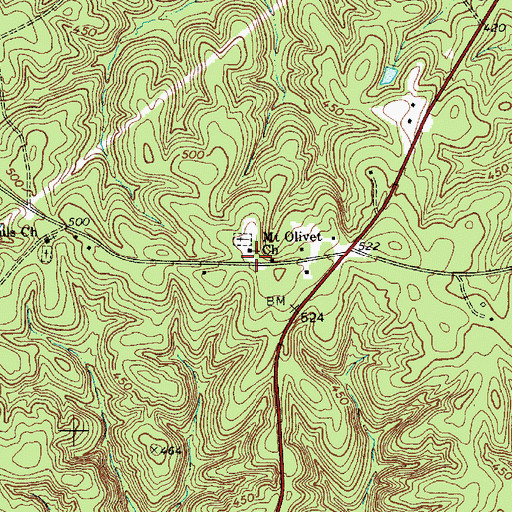 Topographic Map of Mount Olivet School (historical), SC