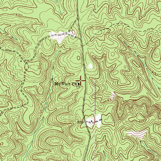Topographic Map of Mount Visit School (historical), SC