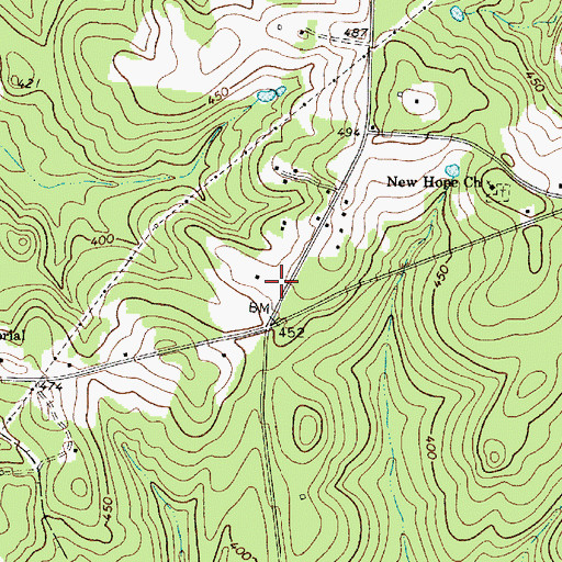 Topographic Map of New Hope School (historical), SC