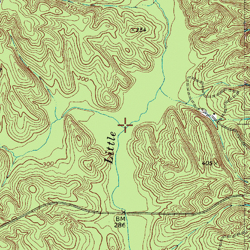 Topographic Map of Ready Creek, SC