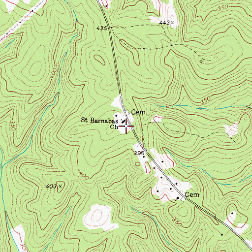 Topographic Map of Saint Barnabas School (historical), SC