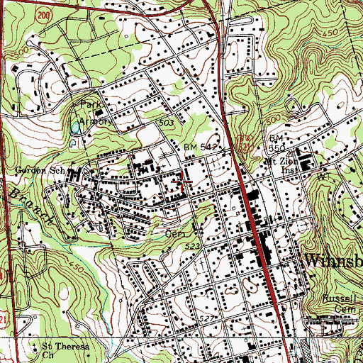 Topographic Map of Saint Paul Baptist Church, SC