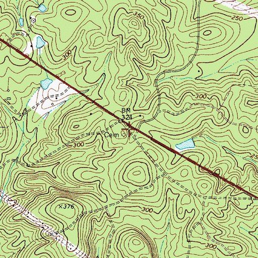 Topographic Map of Shiloh Church (historical), SC