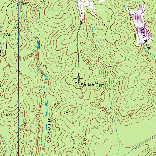 Topographic Map of Shiloh Church (historical), SC