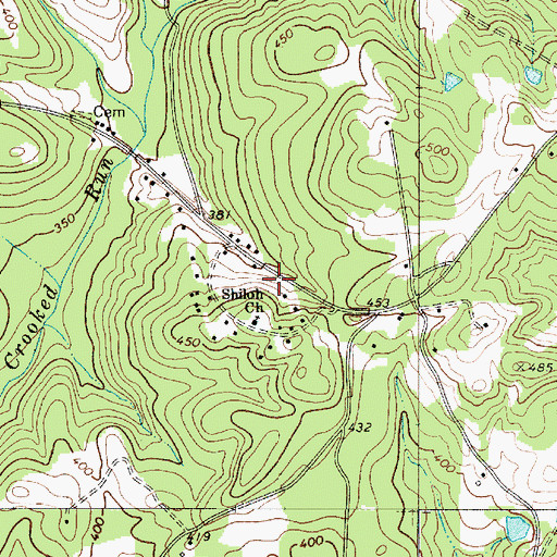 Topographic Map of Shiloh School (historical), SC