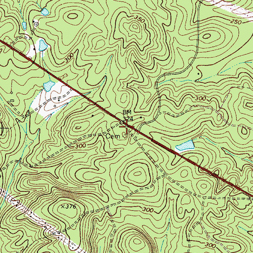 Topographic Map of Shiloh School (historical), SC
