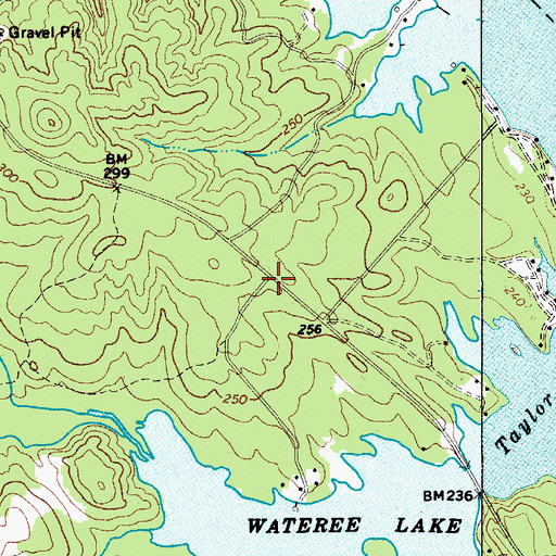 Topographic Map of Taylors Creek, SC