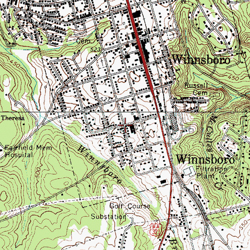Topographic Map of Waymaon Methodist Church, SC