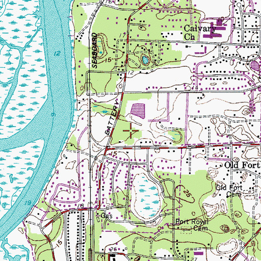 Topographic Map of Arthur Horne Nature Park, SC