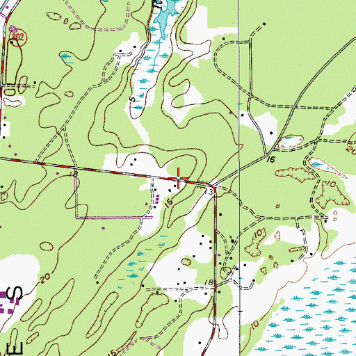Topographic Map of Ashdale School (historical), SC