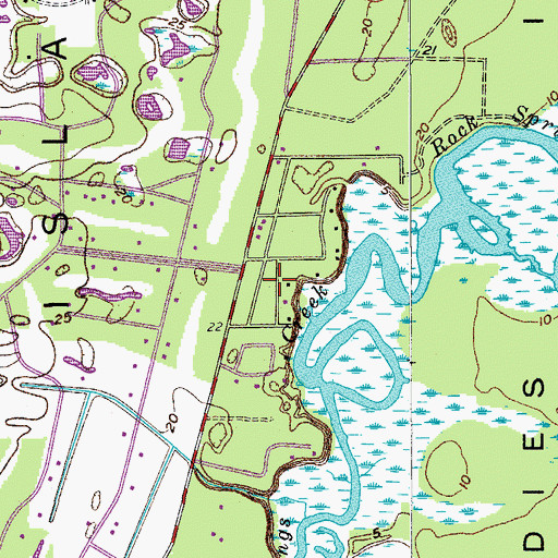 Topographic Map of Attaway, SC