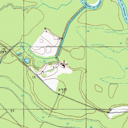 Topographic Map of Auld Brass Plantation, SC