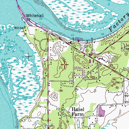 Topographic Map of Beaufort High School, SC