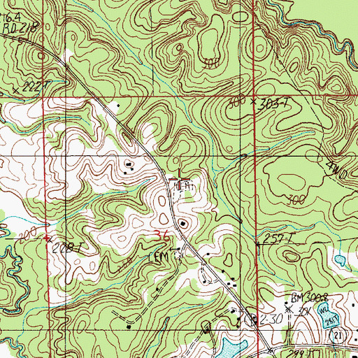 Topographic Map of New Bethel Cemetery, AL