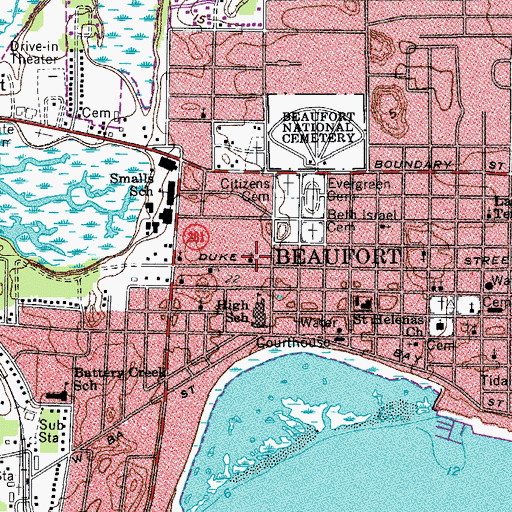 Topographic Map of Bethel African Methodist Episcopal Church, SC