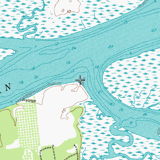 Topographic Map of Big Dataw Point, SC
