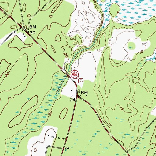Topographic Map of Belfair School (historical), SC