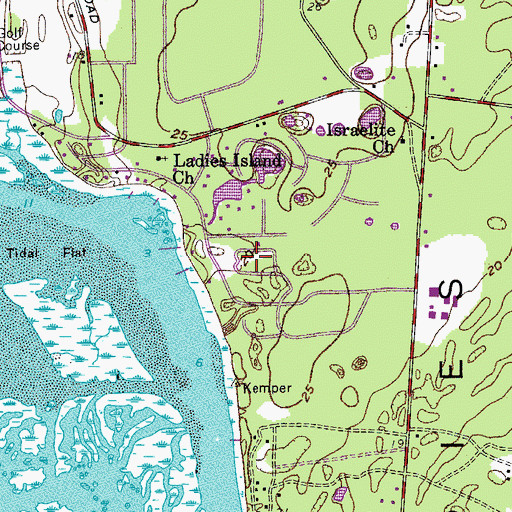Topographic Map of Blue Heron Bluff, SC