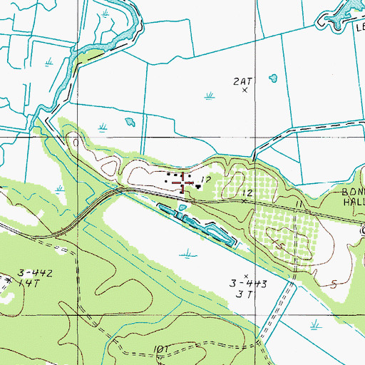 Topographic Map of Bonny Hall Plantation, SC