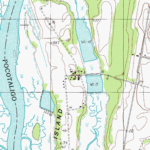 Topographic Map of Brays Island Plantation, SC