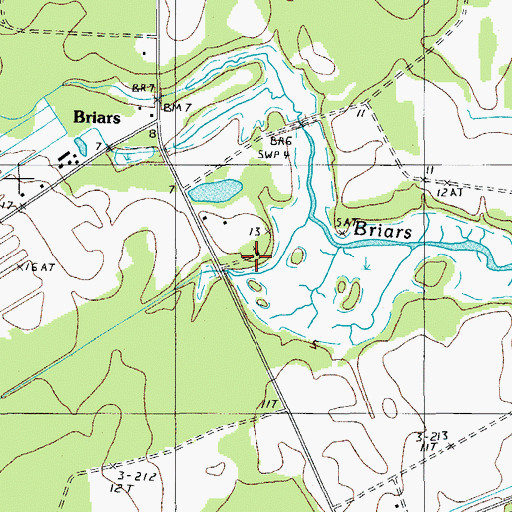 Topographic Map of Briars School (historical), SC