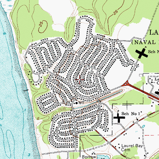 Topographic Map of Capehart Housing Project, SC