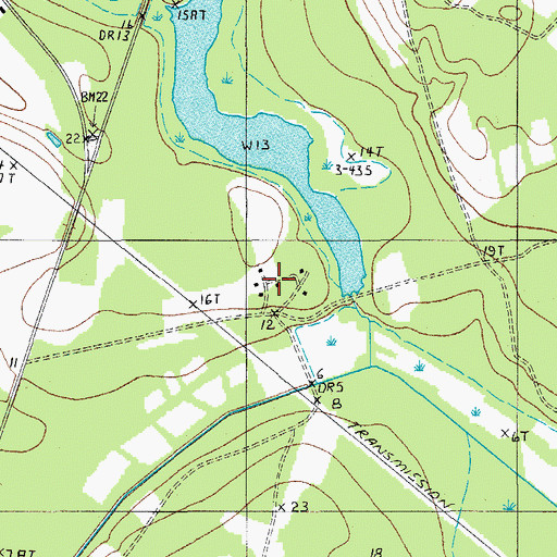 Topographic Map of Castle Hall Plantation, SC