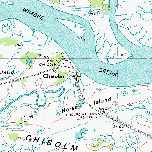 Topographic Map of Chisolm Plantation, SC