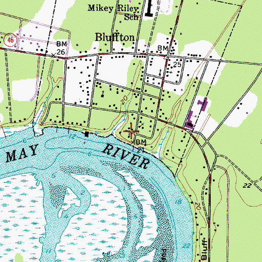 Topographic Map of Church of the Cross, SC