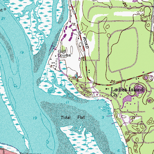 Topographic Map of Colony Gardens Estates, SC