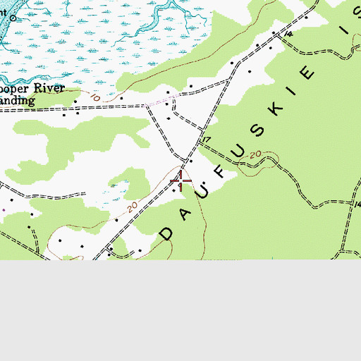 Topographic Map of Cooper River School (historical), SC