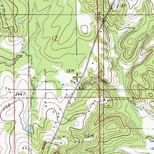 Topographic Map of New Bethel Church, AL