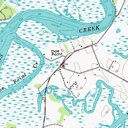 Topographic Map of Edding Point School (historical), SC